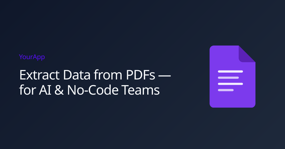 Extract Data from PDFs — API & No-Code | ParseDocu